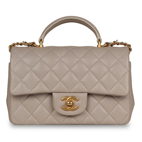 chanel handbags mini|Chanel mini flap bag with top handle.